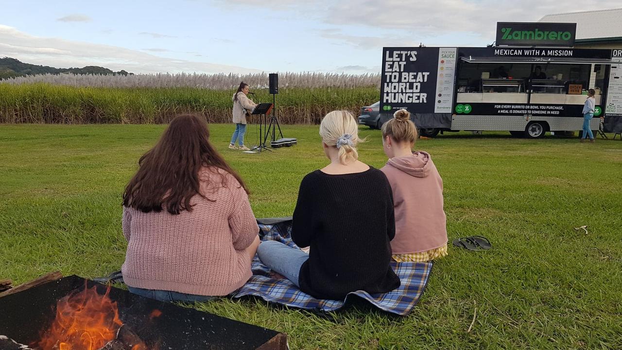 The Zambrero food truck was the first to visit the Habana community. Picture: Palmina Rae