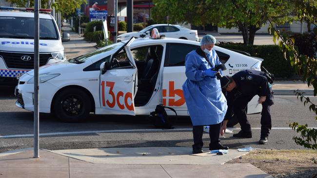 A taxi driver was left in serious condition following an attempted robbery that ended with him being stabbed in Hermit Park.