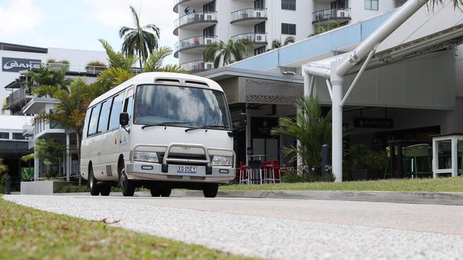 A bus makes its way down the new-look Esplanade strip. Picture: Brendan Radke