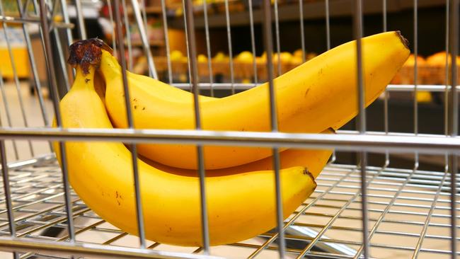 A bunch of ripe yellow bananas in a supermarket shopping cart close-up  Picture: istock