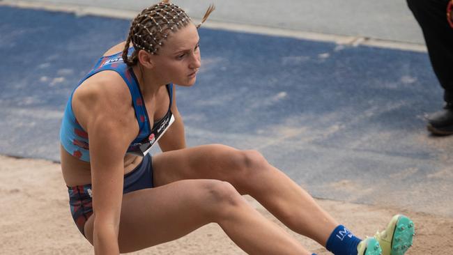 Katie Gunn from the Central Coast in the U20 Long Jump at the Australian titles.