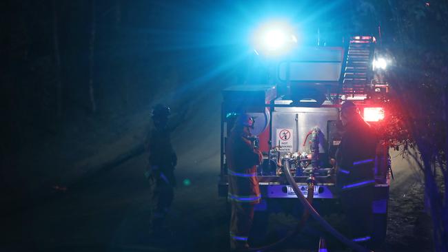 Tasmania Fire Service attend a large fire on a property in Summerleas Rd, Picture: LUKE BOWDEN