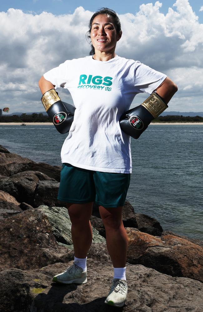 Connie Chan at The Spit preparing for Australasian Welterweight Championship fight . Picture Glenn Hampson