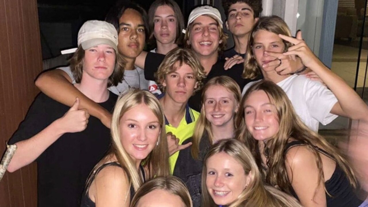 Much-loved Sunshine Coast Grammar School student Balin Stewart, centre with hat, was a great friend to many. Tributes have poured out since his tragic death on Thursday, January 20.