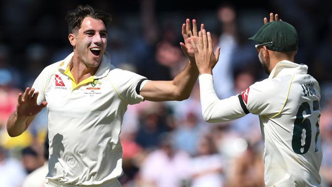 Australia's Pat Cummins enjoyed his day out in the sunshine at Headingley.