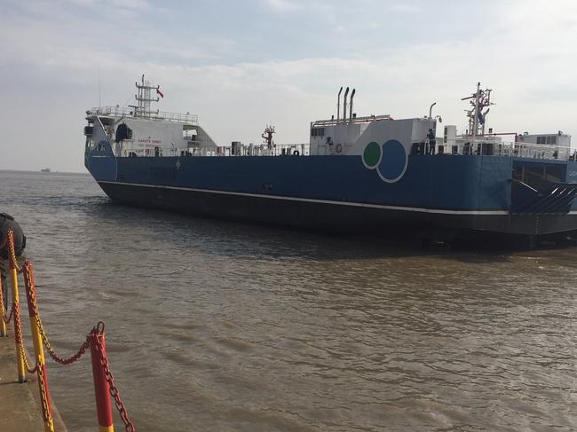 The $26 million  ’Lucky Eyre’ TSV is currently in Shanghai.      Pic supplied by T-Ports SA