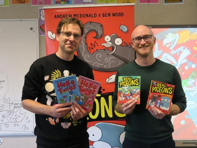 Hearing from authors and illustrators like Andrew McDonald and illustrator Ben Wood is a highlight of Book Week for many students. Picture: Gemma Scerri.