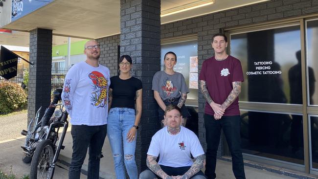 The team at Solid Gold Classic Tattoo in Gympie which has been busier than ever.
