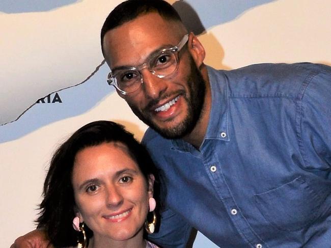 Olga Kononchuk and Josh Gibson at the Collecting Commes exhibition opening at the NGV on Wednesday, October 30, 2019.Picture: FIONA BYRNE/SUPPLIED