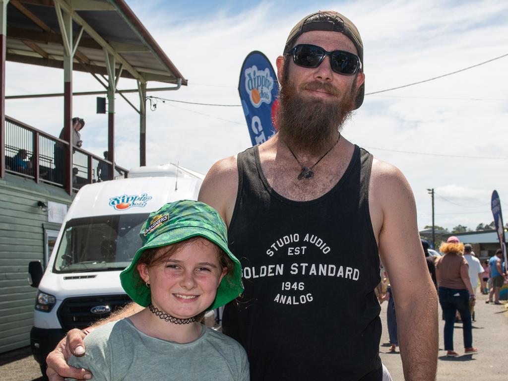 Kyogle locals Max Perrin with daughter Heidi at the Kyogle Show. Picture: Cath Piltz