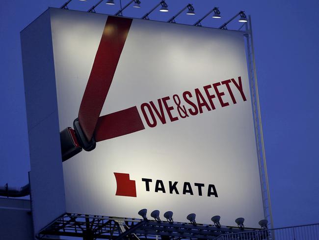 A pioneer in car-safety equipment in Japan, Takata filed for bankruptcy protection Monday over its exploding air bags. Picture: Toru Hanai/Reuters