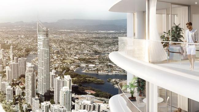 Artist impression of Meriton's Ocean Supertower planned for Surfers Paradise.