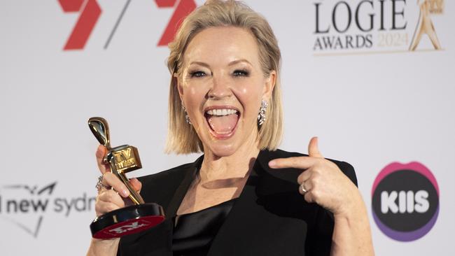 SYDNEY, AUSTRALIA - NewsWirePhotos -Sunday, 18 August 2024:LOGIE AWARDSRebecca Gibney poses for a photograph after being inducted into the Hall of Fame at the 64th Television Week Logie Awards presentation ceremony at The Star in Sydney.Picture:NewsWire/ Monique Harmer