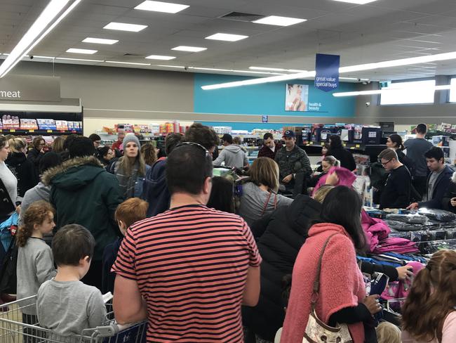 Chaos minutes after the doors opened at a Melbourne store.