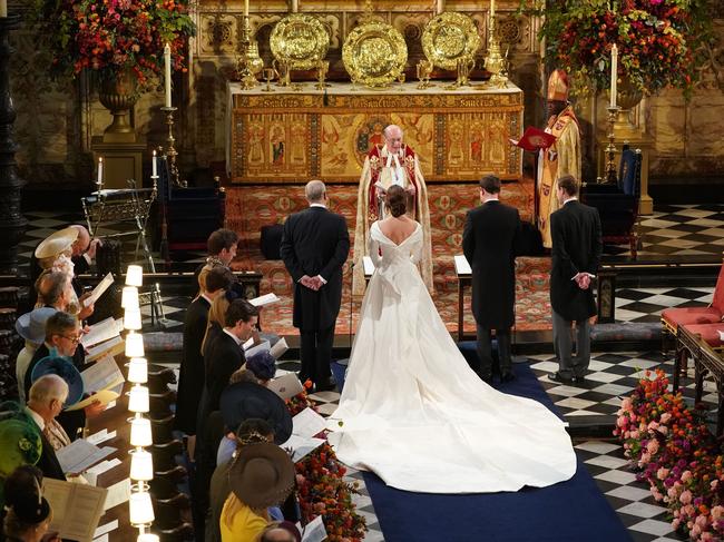 Eugenie and Jack opted for a very formal and traditional ceremony. Picture: AFP