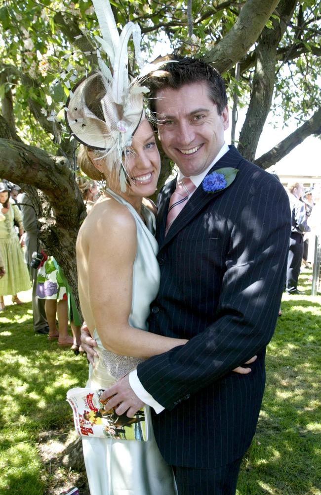 Elise Moonney and Matthew Burns at Derby Day 2004.