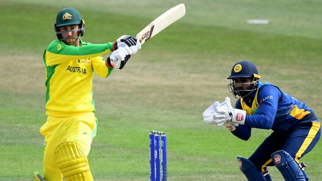 Glenn Maxwell in action for Australia in their warm-up match against Sri Lanka. Picture: Getty Images