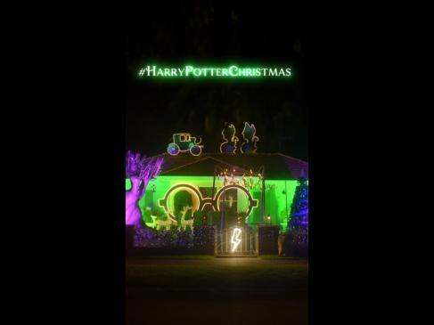 Harry Potter inspired Christmas lights in Sydney