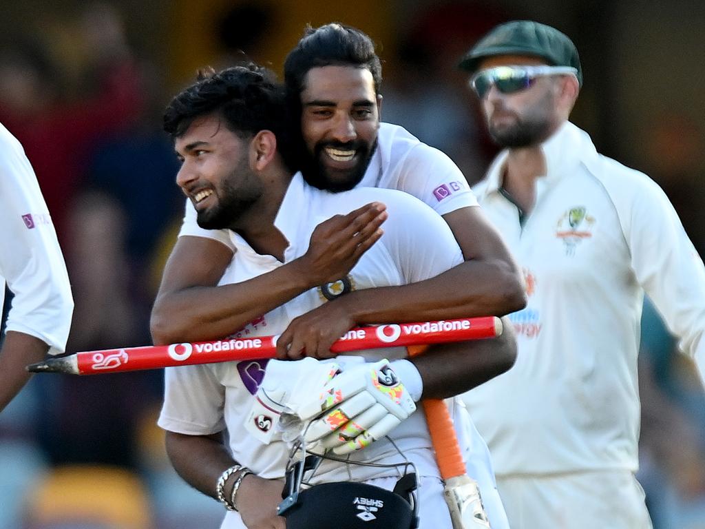 Rishabh Pant after smacking the winning runs in Brisbane.