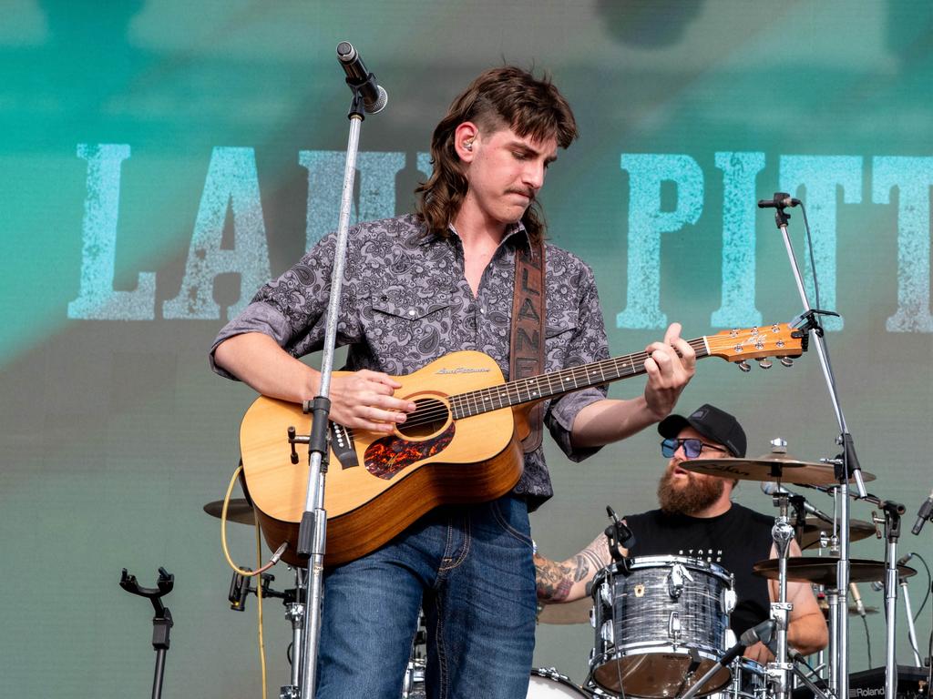 Lane Pittman entertains the crowd at Meatstock - Music, Barbecue and Camping Festival at Toowoomba Showgrounds.Friday March 8, 2024 Picture: Bev Lacey