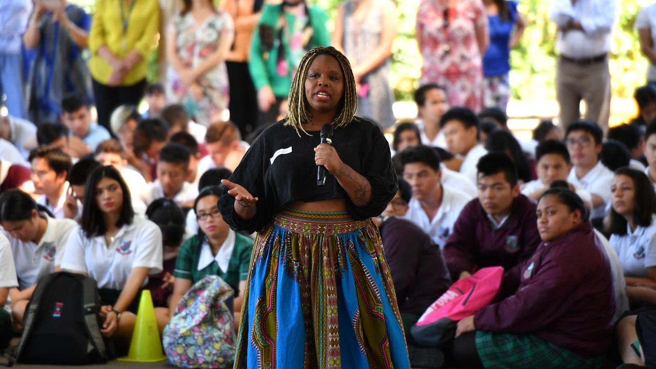 Co-founder of the Black Lives Matter movement Patrisse Cullors-Khan. Picture: AAP Image/Joel Carrett