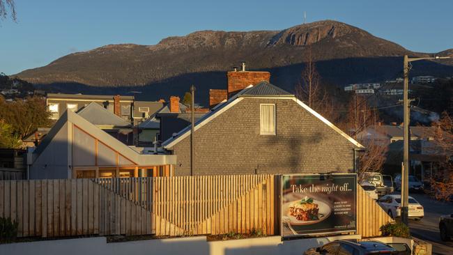 Little Brick Cottage, is ideally located in the heart of South Hobart with kunanyi/Mt Wellington featuring as a stunning backdrop. Picture: Adam Gibson