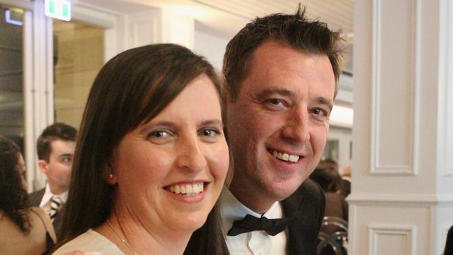 Bronwen and Michael Regan pictured at the Manly Women's Shelter Gala Ball.