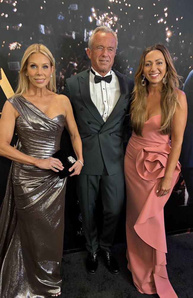 Andi Lew with Robert F Kennedy Jr and his wife Cheryl Hines at the MAHA inauguration in Washington DC. Picture: Supplied