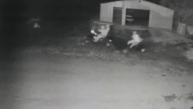 CCTV footage provided by the Morwell Golf Club shows the offenders taking the golf carts for 'joy rides'. Picture: Supplied