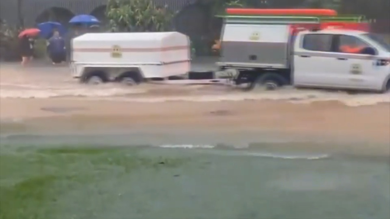 Flash flooding at Mission Beach in North Queensland