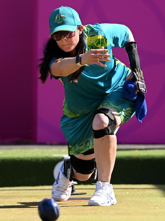 Serena Bonnell competes during the women's Pairs B6-B8. Picture: Nathan Stirk/Getty Images