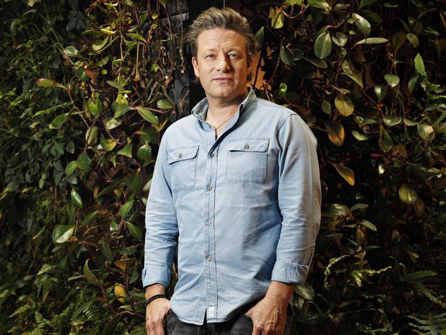 Celebrity chef Jamie Oliver pictured in Sydney today. Picture: Sam Ruttyn