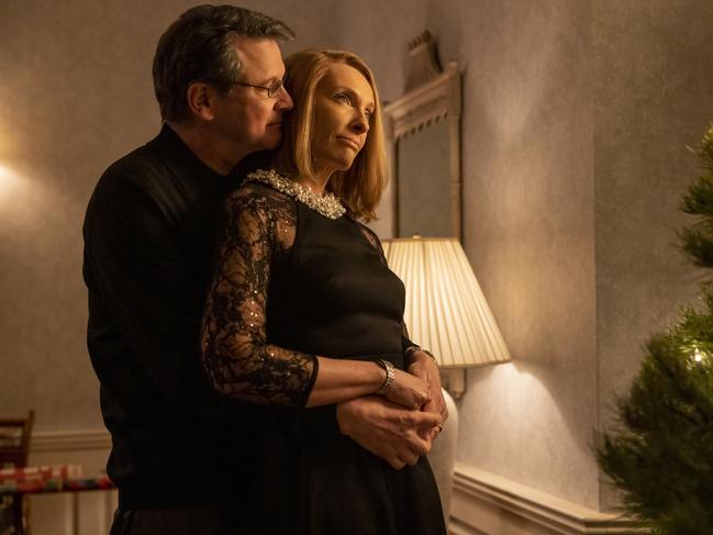 Colin Firth and Toni Collette play Michael and Kathleen. Picture: HBO MAX/Binge