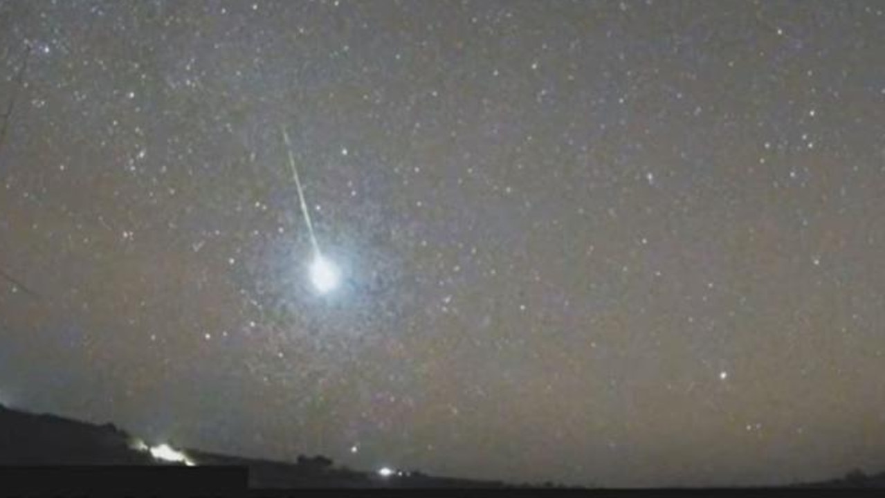 The blue-green hue indicates a meteorite. Picture: Australian Meteor Reports