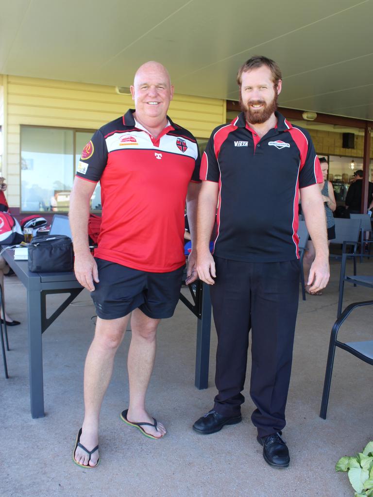 Men's coach Andrew Foley with club treasurer Scott Ingram. Photo: Laura Blackmore