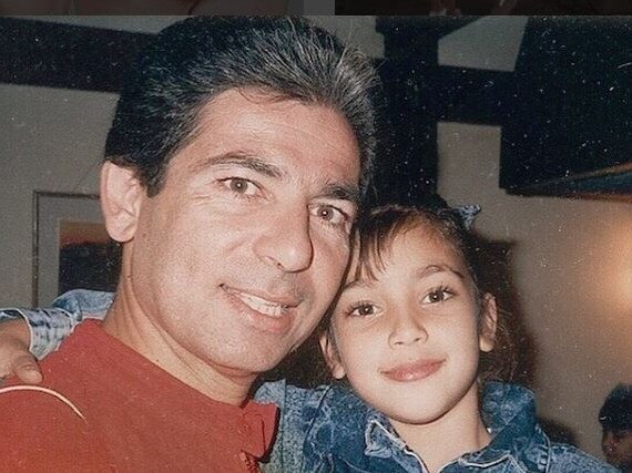 Kim Kardashian and her late father Robert Kardashian, who died of cancer in 2003.