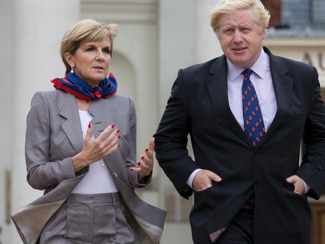 Boris Johnson praised the almost “glutinous” relationship with Australia during high-level talks in London. Picture: AFP PHOTO / JUSTIN TALLIS