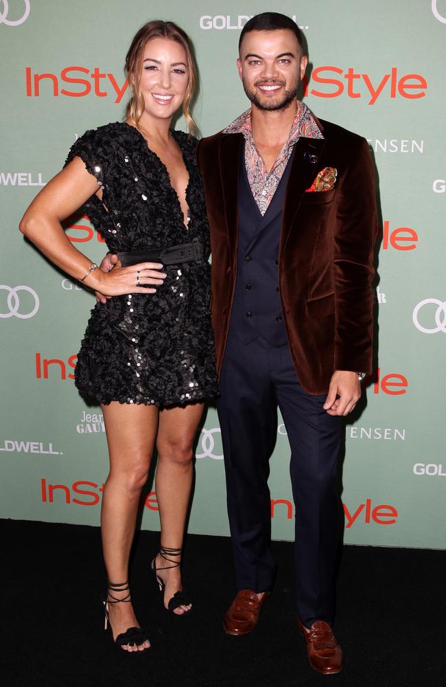 Jules and Guy Sebastian joined around 200 guests at the Museum of Contemporary Art. Picture: Christian Gilles