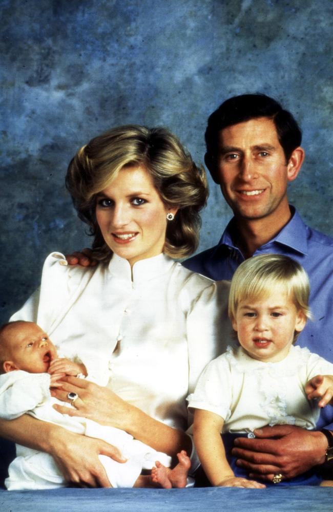 All smiles: Charles and Diana with Princes Harry and William in 1992.