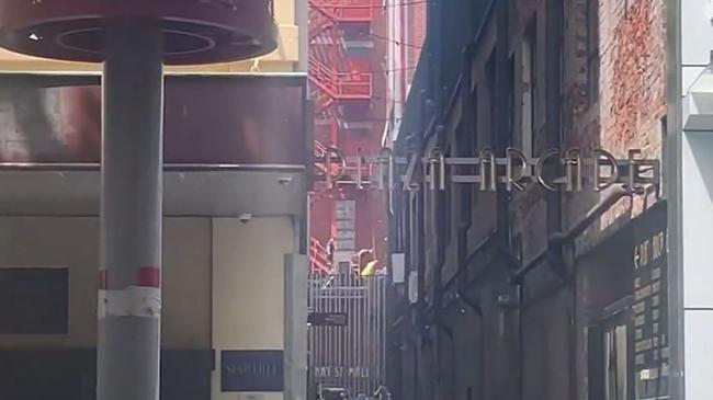 A man was trapped after falling between two Perth buildings. Picture: Today