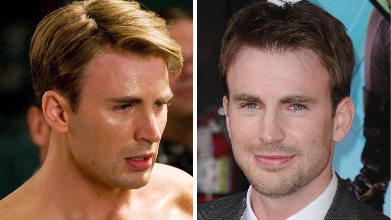 Chris Evans looks nearly unrecognisable with longer hair, bushy beard