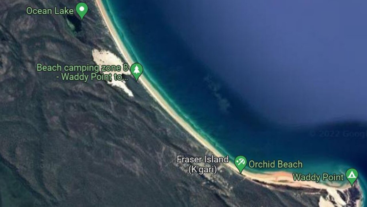 A five-year-old boy was attacked by a dingo at Ocean Lake Campground, about 7km from where a new dingo fence was competed at Orchid Beach. Picture: Google Maps