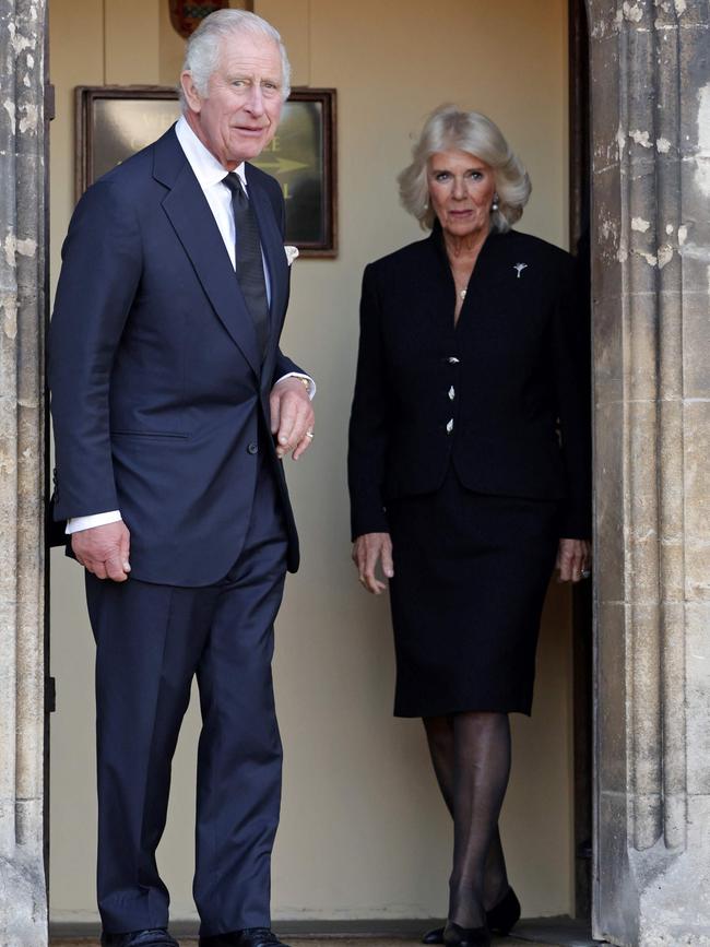 Britain's King Charles III and Britain's Camilla, Queen Consort attend a visit at Cardiff Castle, in Cardiff, in south Wales. Picture: Chris Jackson / POOL / AFP