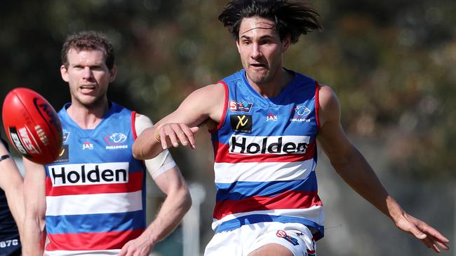 Troy Menzel was one of Central’s best against Glenelg on Saturday. Picture: Sarah Reed