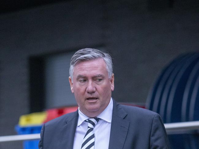 Eddie McGuire leaving the Collingwood AGM tonight. Picture by Wayne Taylor 2nd February 2021