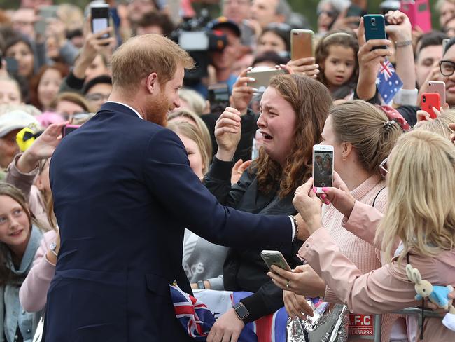 It was an emotional moment for the royal fan. Picture: Alex Coppel