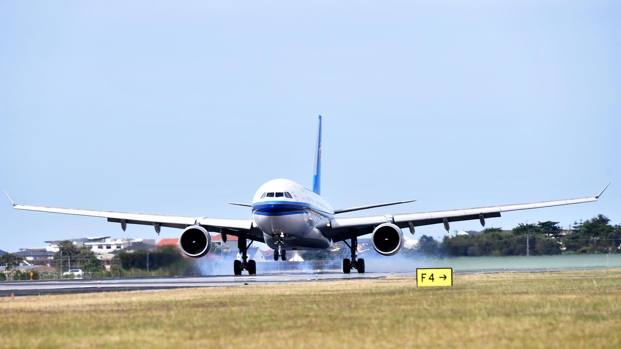 China Southern Airlines flight arrives in Adelaide in 2016. The airline will relaunch services to and from Adelaide in December, after operations were halted in 2020 because of the global pandemic. Picture: Keryn Stevens