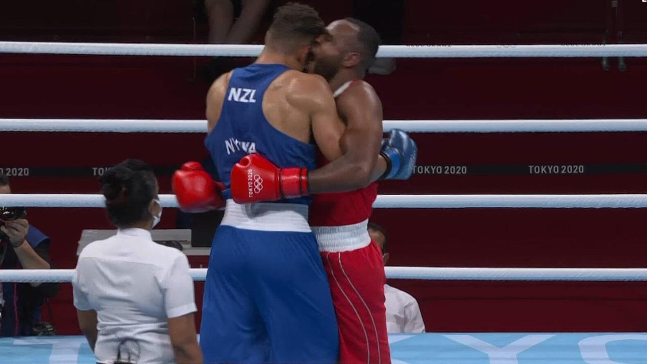 New Zealand heavyweight boxer David Nyika was lucky to escape harm when his Moroccan rival tried to bite his ear.