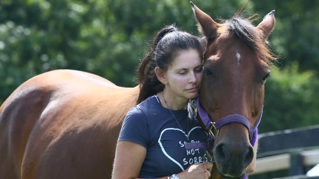 Brooklin at the Downunder Ranch she owns in Nassau, New York. Picture: Stuart Ramson