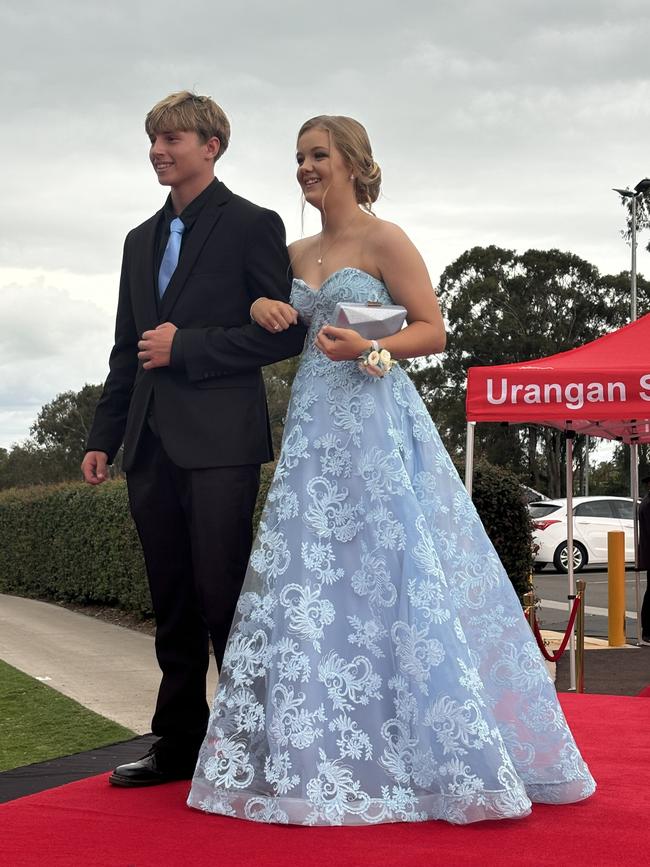 The students of Urangan State High School arriving at their formal.